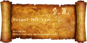 Veigel Márta névjegykártya